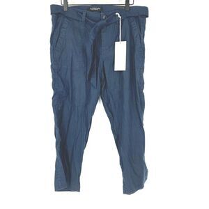 Liverpool Pants Dave Crop Linen Straight